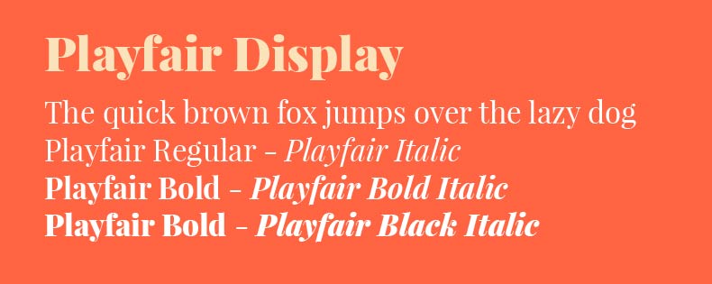 Playfair display font