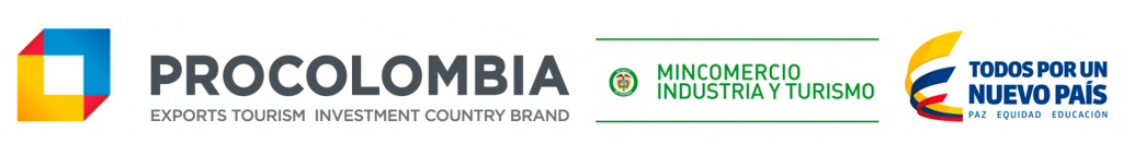 Logo procolombia, mincomercio, todos por un nuevo país
