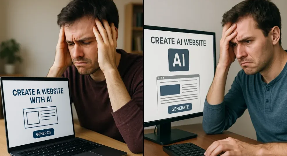 como crear una web con IA