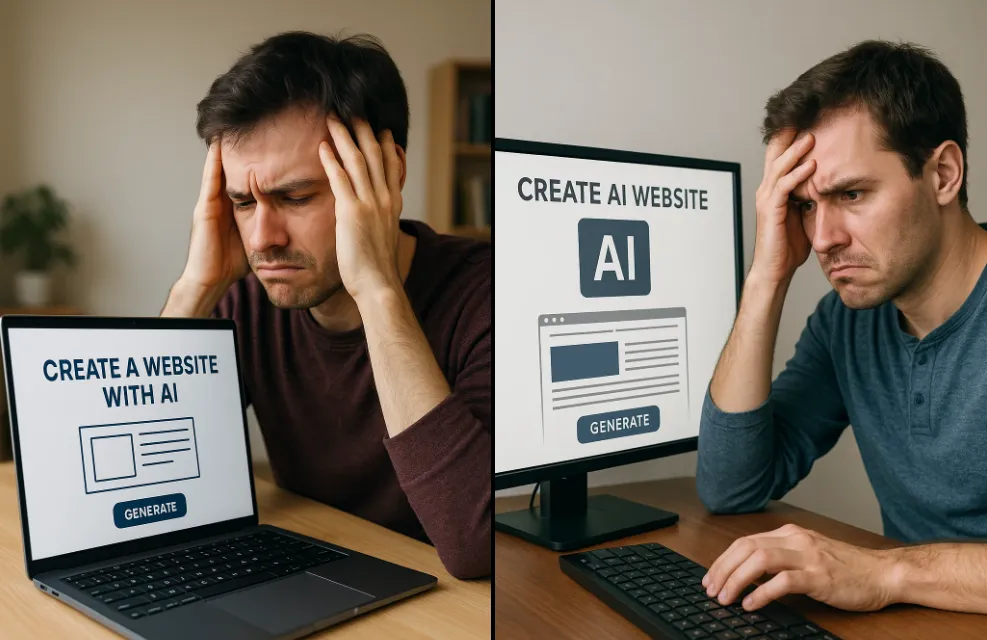como crear una web con IA